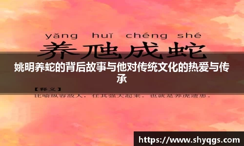 姚明养蛇的背后故事与他对传统文化的热爱与传承